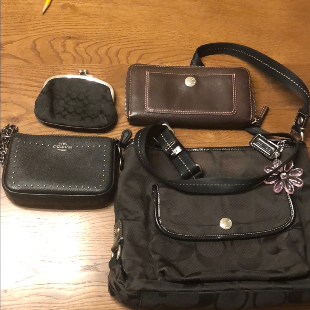 Coach purse, wallet, coin purse and pouch